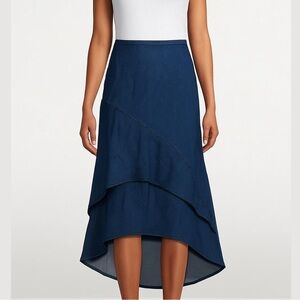 3/$10 NIC+ZOE Indigo High Low Skirt